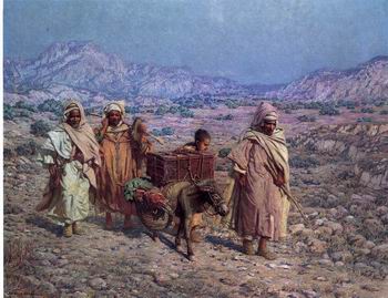 Arab or Arabic people and life. Orientalism oil paintings  431